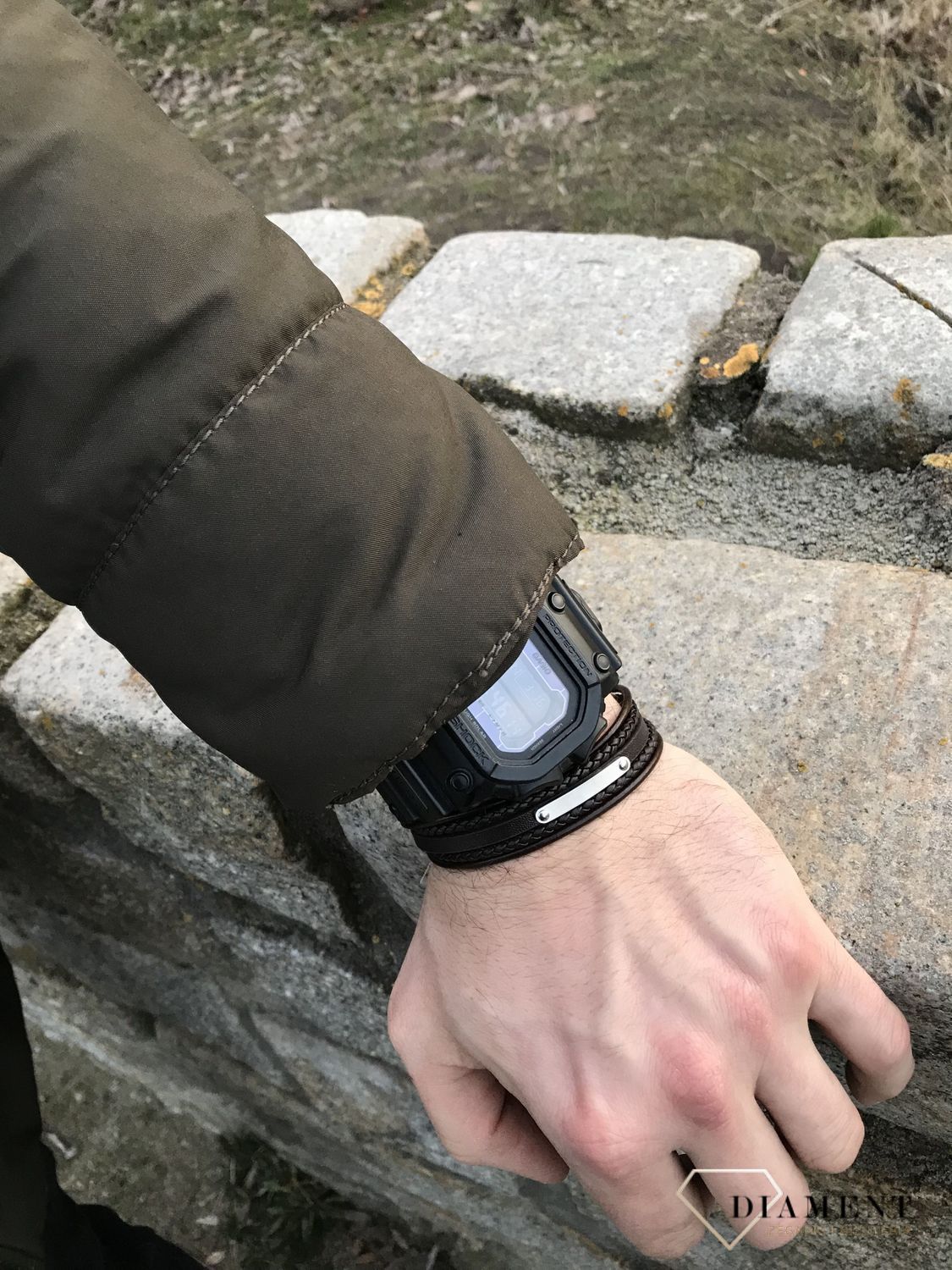 Bransoletka męska ze stali S2B000000-555 brązds.jpg